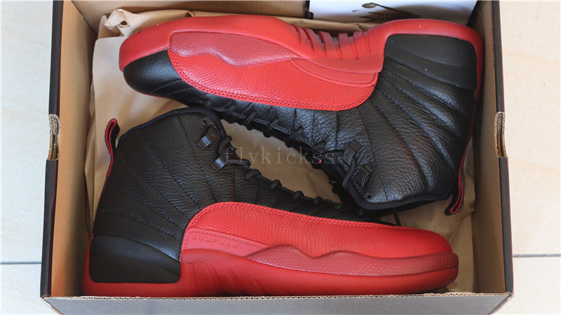 Air Jordan 12 Black Varsity Red Flu Game